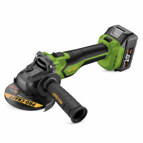 Aku úhlová bruska Procraft PGA22, 125mm | PGA22-1B-C